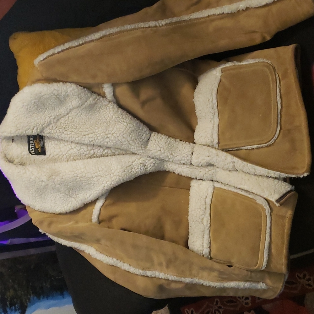 Mens Leather Fleece lined Western Wear
